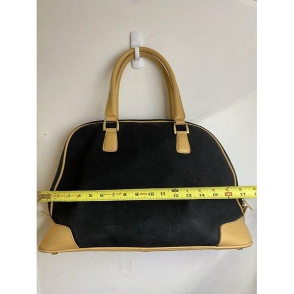 DVF xl black beige fabric weekend travel bag - Picture 4 of 12